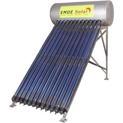 EMDE-Solar Вакуумно-тръбен, под налягане, неръждаем, затворена система с водосъдържател 100л.